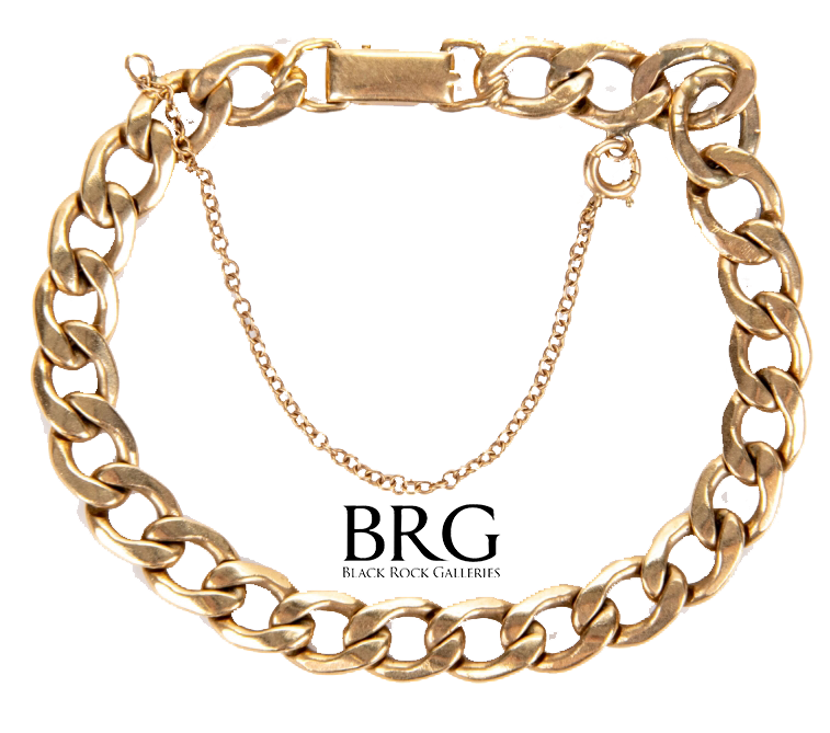 Link bracelets are made of connecting links like this 14K Gold Link Bracelet
